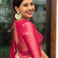 Vamika Weaving Banarasi Jacquard white Kanjivaram Saree | Swadesiicart