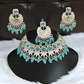Jewel City Elegant Kundan Pearl Choker Necklace Set - Traditional Indian Bridal Jewelry with Earrings & Maang Tikka | Swadesiicart