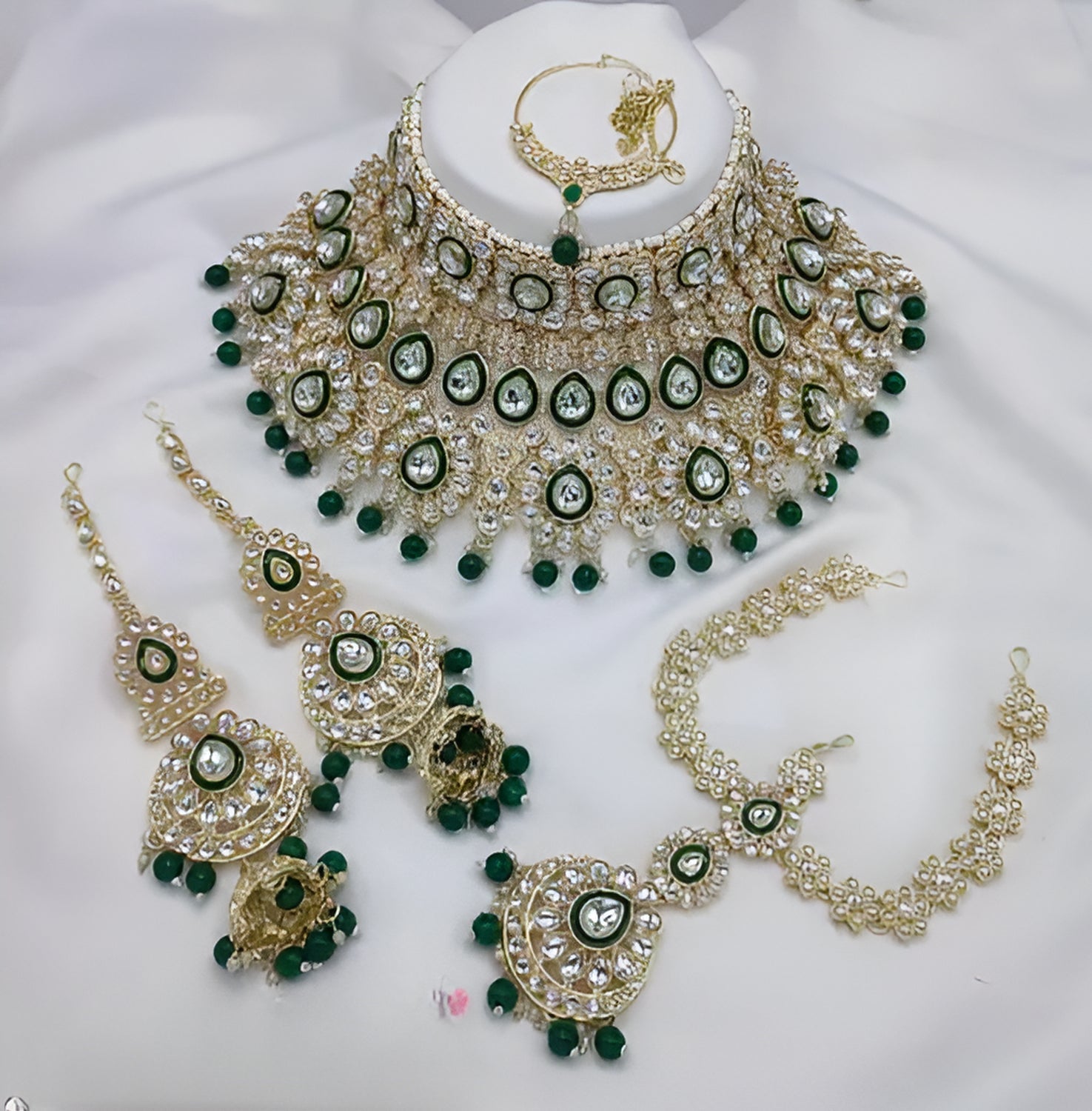 Jewel City Traditional Kundan Bridal Jewelry for Women Handcrafted Necklace with Earrings, Maang Tikka, Indian Wedding Jewellery Set | Swadesiicart