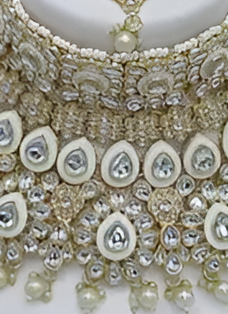 Jewel City Traditional Kundan Bridal Jewelry for Women Handcrafted Necklace with Earrings, Maang Tikka, Indian Wedding Jewellery Set | Swadesiicart