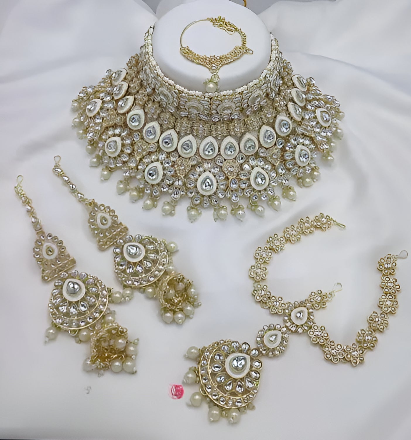 Jewel City Traditional Kundan Bridal Jewelry for Women Handcrafted Necklace with Earrings, Maang Tikka, Indian Wedding Jewellery Set | Swadesiicart
