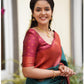 Vamika Weaving Banarasi Jacquard Green Kanjivaram Saree | Swadesiicart