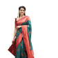 Vamika Weaving Banarasi Jacquard Green Kanjivaram Saree | Swadesiicart