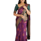 Vamika Weaving Banarasi Jacquard Purple Kanjivaram Saree | Swadesiicart