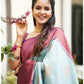 Vamika Weaving Banarasi Jacquard sky blue Kanjivaram Saree | Swadesiicart