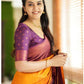 Vamika Weaving Banarasi Jacquard yellow Kanjivaram Saree | Swadesiicart