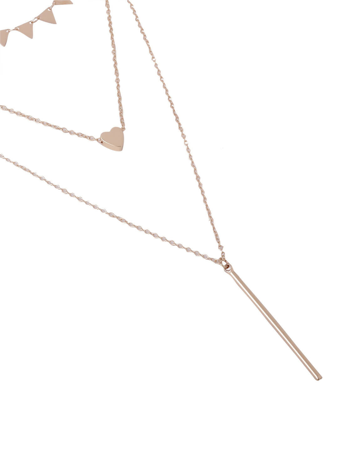 NVR Women's 3 Layered Gold-Polished Minimal Layered Necklace | Swadesiicart