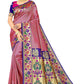 Jaanvi Fashion Women's Rani Blue Banarasi Paithani Silk With Zari Jacquard Work Saree With Blouse Piece | Swadesiicart
