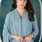 Anaita Sky Blue Heavy Faux Georgette Stitched Suit with Embroidered Sequence Work