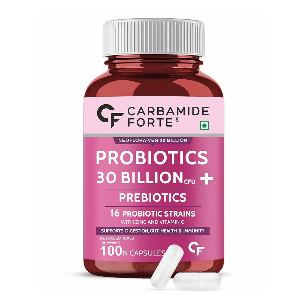 Carbamide Forte Probiotics Supplement 30 Billion Veg Capsules - Swadesiicart