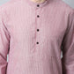 Even Apparels Red Pure Cotton Men's Kurta With Band Collar | Swadesiicart