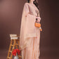 Shree Shyam Fashion Elegant Peach Organza Saree with Zari Border | Lightweight Transparent Saree with Blouse Piece for Festive & Daily Wear