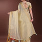 Shree Shyam Fashion Elegant Light Yellow Organza Saree with Zari Border | Lightweight Transparent Saree with Blouse Piece for Festive & Daily Wear