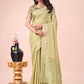 Shree Shyam Fashion Light Green Organza Saree - Ethereal Sophistication in Every Fold