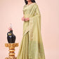Shree Shyam Fashion Light Green Organza Saree - Ethereal Sophistication in Every Fold