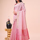 Shree Shyam Fashion Pink Organza Saree - Ethereal Sophistication in Every Fold