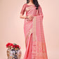 Shree Shyam Fashion Light Peach Organza Saree - Ethereal Sophistication in Every Fold