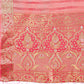 Shree Shyam Fashion Light Peach Organza Saree - Ethereal Sophistication in Every Fold