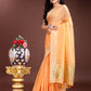 Shree Shyam Fashion Orange Cotton Woven Zari Work Traditional Tassel Saree