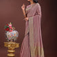 Shree Shyam Fashion Magenta Organza Saree with Golden Zari Border | Elegant Soft Lightweight Party Wear Saree with Blouse