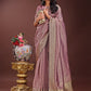 Shree Shyam Fashion Magenta Organza Saree with Golden Zari Border | Elegant Soft Lightweight Party Wear Saree with Blouse