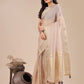 Shree Shyam Fashion Light Pink Organza Woven Zari Work Traditional Tassel Saree