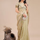 Shree Shyam Fashion Light Green Organza Woven Zari Work Traditional Tassel Saree