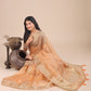 Shree Shyam Fashion Orange Organza Woven Zari Work Traditional Tassel Saree