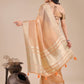 Shree Shyam Fashion Orange Organza Woven Zari Work Traditional Tassel Saree