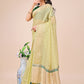 Shree Shyam Fashion Light Green Gold Organza Silk Saree - Lightweight Luxury for Your Ethnic Moments