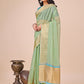 Shree Shyam Fashion Green Gold Organza Silk Saree - Lightweight Luxury for Your Ethnic Moments