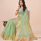 Shree Shyam Fashion Green Gold Organza Silk Saree - Lightweight Luxury for Your Ethnic Moments
