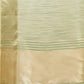 Shree Shyam Fashion Elegant Gold Mint Green Organza Saree with Zari Border | Party Wear Lightweight Saree with Blouse for Women