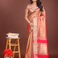 Shree Shyam Fashion Elegant Orange & Pink Organza Saree with Rich Zari Border & Pallu Tassels | Premium Partywear Saree for Women
