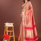 Shree Shyam Fashion Elegant Orange & Pink Organza Saree with Rich Zari Border & Pallu Tassels | Premium Partywear Saree for Women