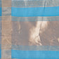 Shree Shyam Fashion Elegant Grey & Sky Blue Organza Saree with Rich Zari Border & Pallu Tassels | Premium Partywear Saree for Women