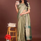 Shree Shyam Fashion Elegant Light Green & Green Organza Saree with Rich Zari Border & Pallu Tassels | Premium Partywear Saree for Women