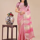 Shree Shyam Fashion Pink Organza Woven Zari Work Traditional Tassel Saree