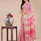 Shree Shyam Fashion Pink Organza Woven Zari Work Traditional Tassel Saree