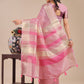 Shree Shyam Fashion Pink Organza Woven Zari Work Traditional Tassel Saree