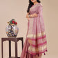 Shree Shyam Fashion Purple Organza Woven Zari Work Traditional Tassel Saree
