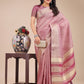 Shree Shyam Fashion Purple Organza Woven Zari Work Traditional Tassel Saree