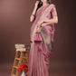 Shree Shyam Fashion Pink Organza Saree with Gold Checked Design - Elegant & Classy Traditional Wear for Formal & Festive Occasions