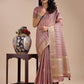 Shree Shyam Fashion Purple Organza Woven Zari Work Traditional Tassel Saree