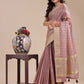 Shree Shyam Fashion Purple Organza Woven Zari Work Traditional Tassel Saree