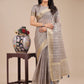 Shree Shyam Fashion Tan Organza Woven Zari Work Traditional Tassel Saree