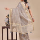 Shree Shyam Fashion Tan Organza Woven Zari Work Traditional Tassel Saree