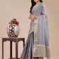 Shree Shyam Fashion Sky Blue Organza Woven Zari Work Traditional Tassel Saree