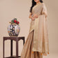 Shree Shyam Fashion Cream Organza Woven Zari Work Traditional Tassel Saree