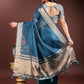 Shree Shyam Fashion Sea Green Organza Woven Zari Work Traditional Tassel Saree